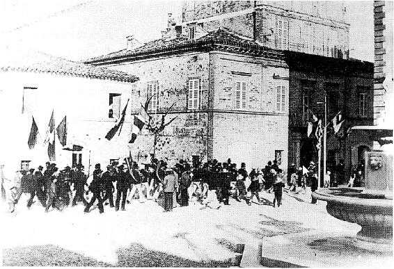 Foto storica del 1891: Festa dello Statuto.